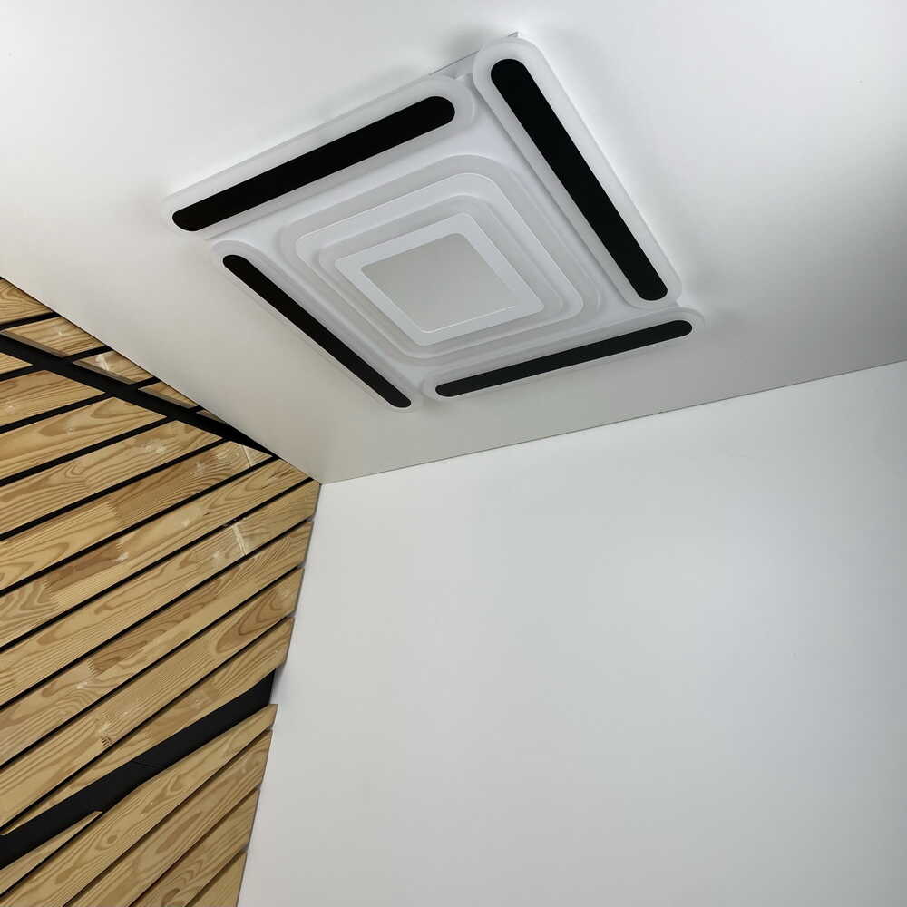 Світильник LED smart MATRIX з пультом 120Вт 3000-6000K 9600Lm Квадратний Чорний 220505